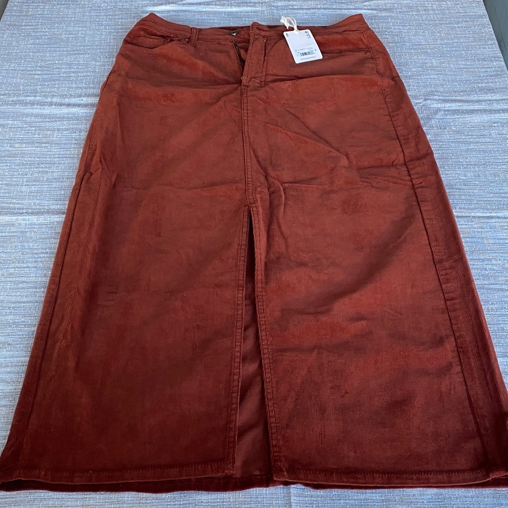 a.n.a. Women’s Corduroy Rust-Colored Skirt
